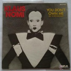 Discos de vinilo: KLAUS NOMI - YOU DON'T OWN ME / FALLING IN LOVE AGAIN (PROMO 1981). Lote 55042845