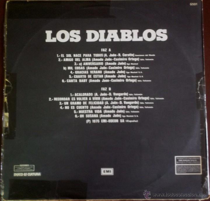 Discos de vinilo: LP argentino de Los Diablos a&ntilde;o 1975 - Foto 2