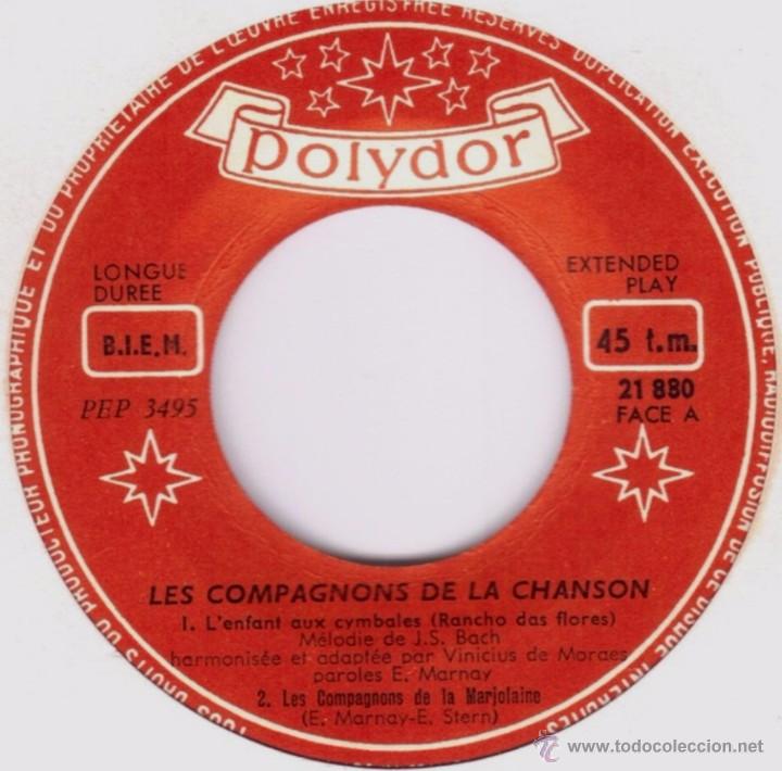 Discos de vinilo: EP franc&eacute;s de Les Compagnons de la Chanson a&ntilde;o 1962 - Foto 3