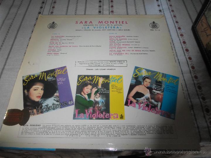 Discos de vinilo: SARA MONTIEL LA VIOLETERA - Foto 3