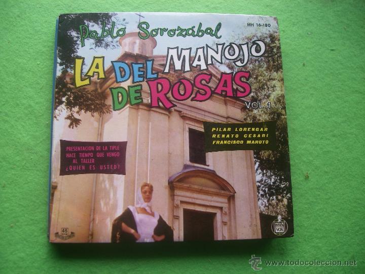 Discos de vinilo: PABLO SOLOZABAL &ndash; LA DEL MANOJO DE ROSAS  EP  1960 - Foto 1