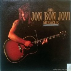 Discos de vinilo: JON BON JOVI. MIRACLE/ BANG A DRUM. VERTIGO, ESP. 1990 SINGLE. Lote 55105649