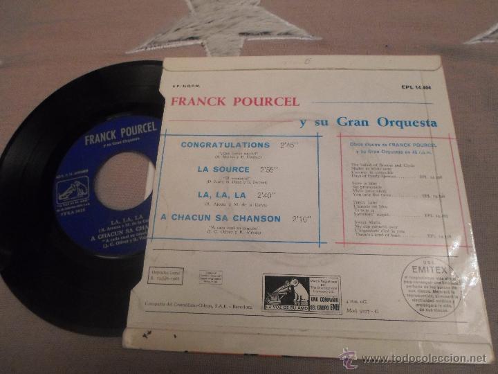 Discos de vinilo: FRANCK POURCEL EUROVISION 1968 - Foto 2