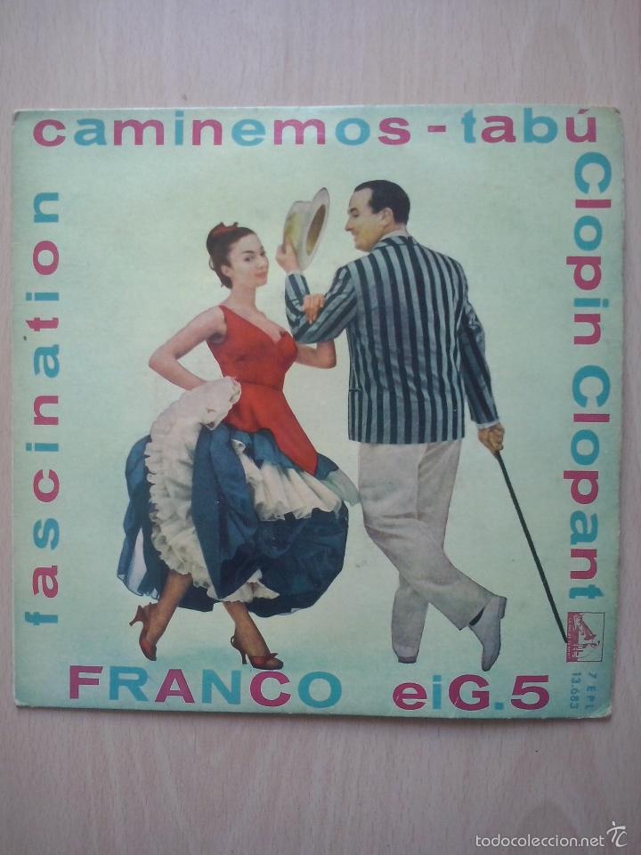 Discos de vinilo: franco eig.5-fascination +3- ep la voz de su amo 1961