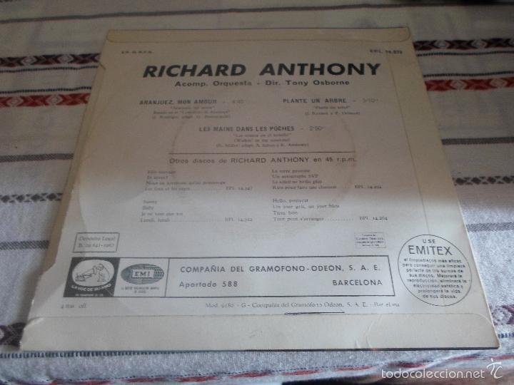 Discos de vinilo: RICHARD ANTHONY ARANJUEZ - Foto 2