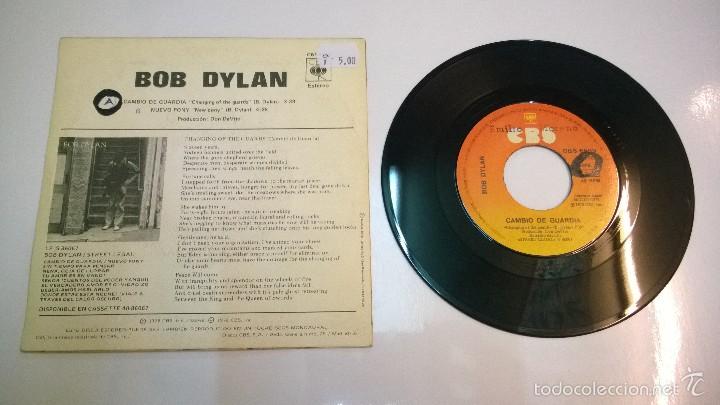 Discos de vinilo: Bob Dylan.Cambio de guardia.SINGLE.ESPA&Ntilde;A 1978.CBS. - Foto 2