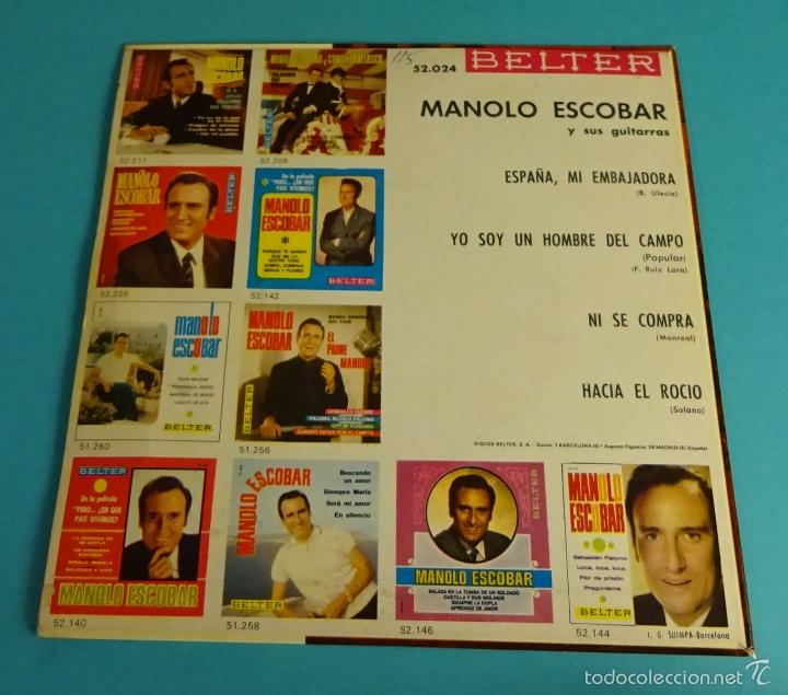 Discos de vinilo: MANOLO ESCOBAR Y SUS GUITARRAS. BELTER - Foto 2