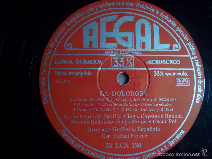 Discos de vinilo: LP LA DOLOROSA (J. SERRANO) REGAL 33LCX 120 - Foto 3