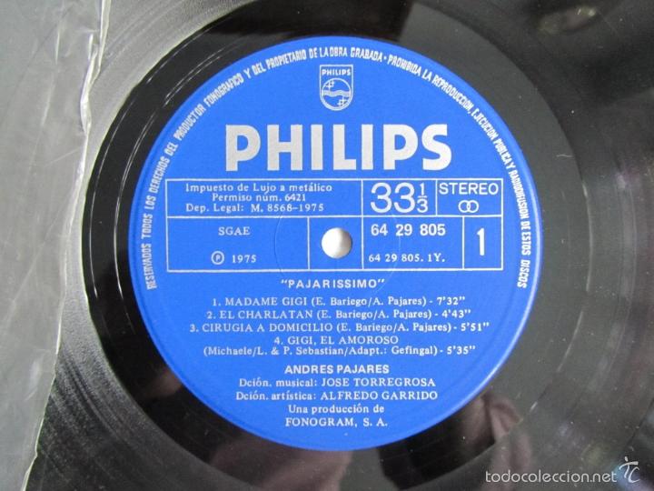 Discos de vinilo: Pajarissimo de Andr&eacute;s Pajares 1975 - Foto 4