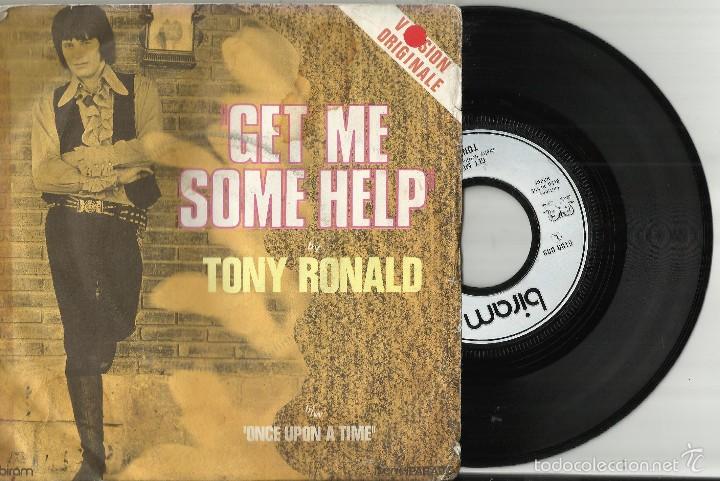 Discos de vinilo: tony ronald single get me some help.francia - Foto 1