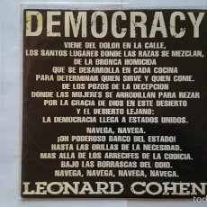 Discos de vinilo: LEONARD COHEN - DEMOCRACY (PROMO 1993)