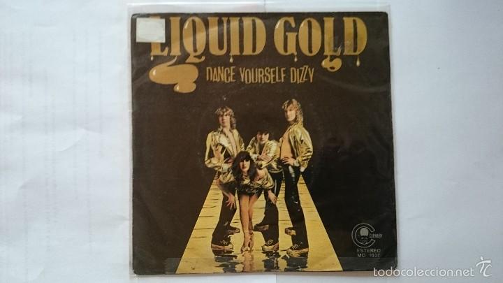 Discos de vinilo: LIQUID GOLD - DANCE YOURSELF DIZZY / MR. GROOVY (PROMO 1980) - Foto 1