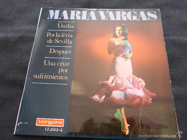 Discos de vinilo: MARIA VARGAS // UN DIA + 3 - Foto 1