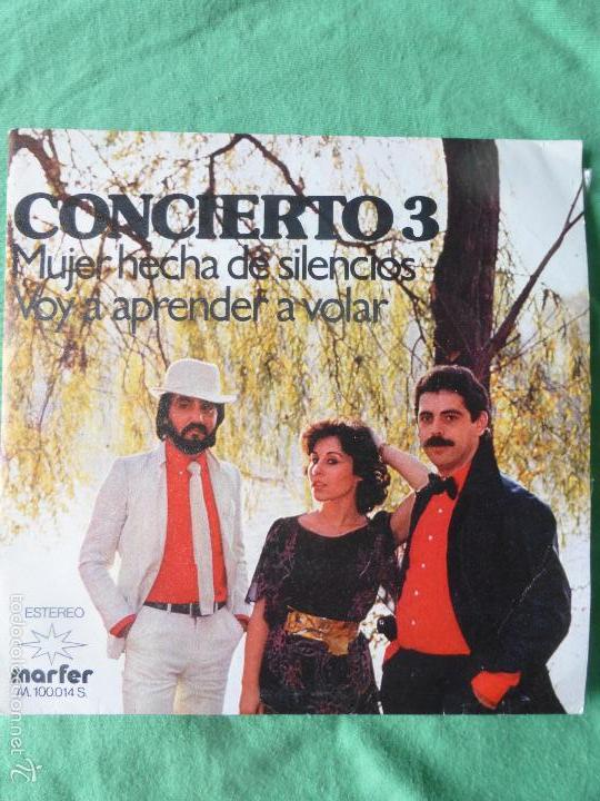 Vinyl-Schallplatten: CONCIERTO 3 Mujer hecha de silencios/ Voy a aprender a volar 7 SINGLE 1981 Marfer - MANOLO GAS-RARO