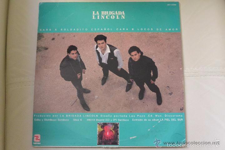 Discos de vinilo: DISCO BRIGADA LINCOLN : soldadito espa&ntilde;ol - Foto 2