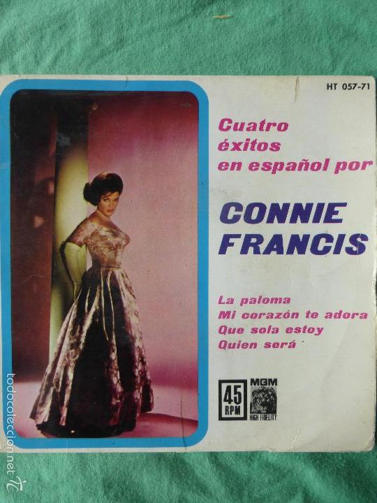Discos de vinilo: CONNIE FRANCIS - EXITOS EN ESPA&Ntilde;OL - LA PALOMA + 3 temas - Foto 1