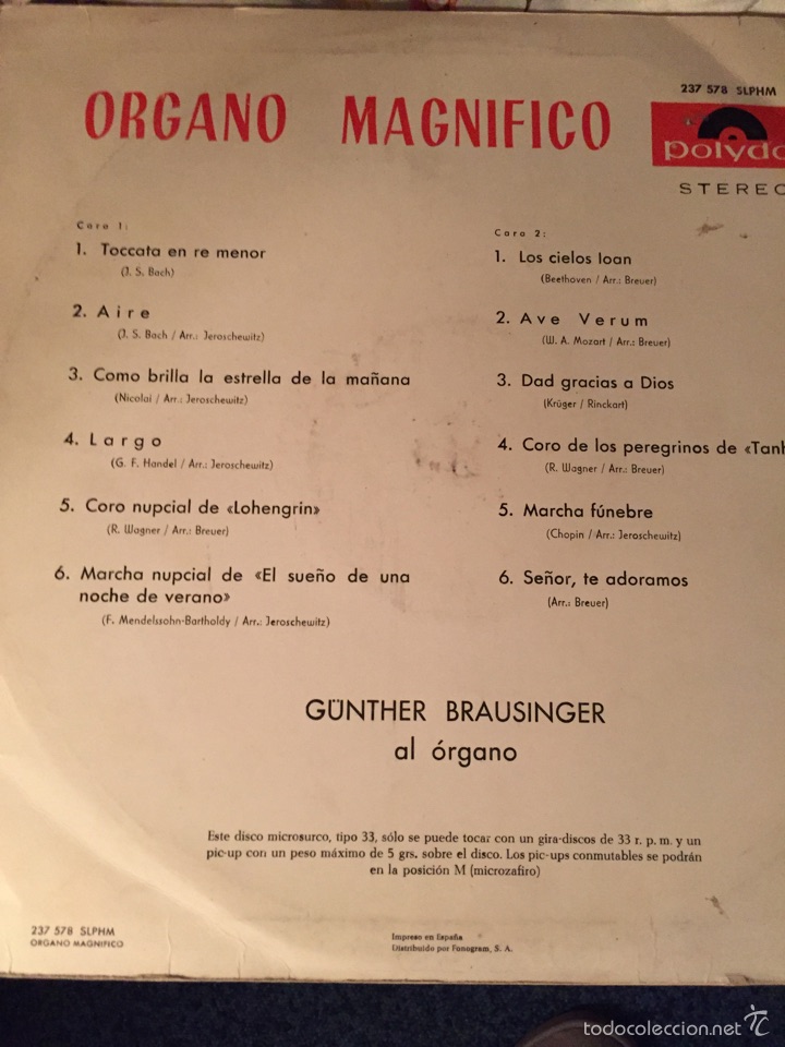 Discos de vinilo: &Oacute;rgano magn&iacute;fico - Foto 2