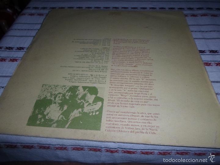 Discos de vinilo: VICTOR JARA EL DERECHO DE VIVIR EN PAZ - Foto 3