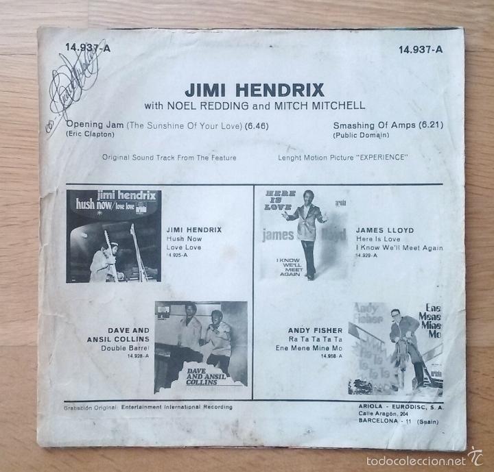 Discos de vinilo: JIMI HENDRIX RARO SINGLE OPENING JAM 1971 - Foto 3