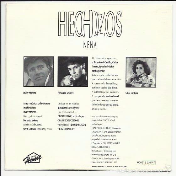 Discos de vinilo: HECHIZOS - NENA - SINGLE HOME DE 1990 - Foto 2