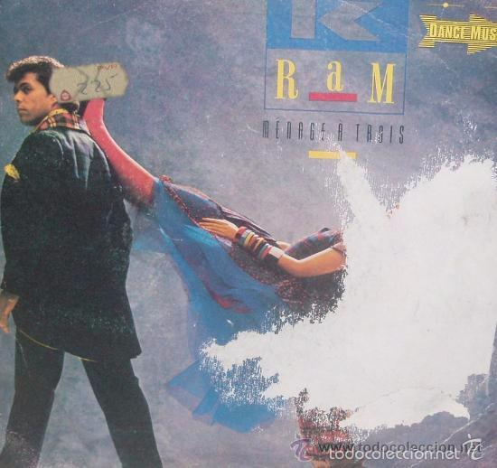 Discos de vinilo: K RAM - MENAGE A TROIS  - SINGLE CHRYSALIS DE 1984,RF-434 - Foto 1