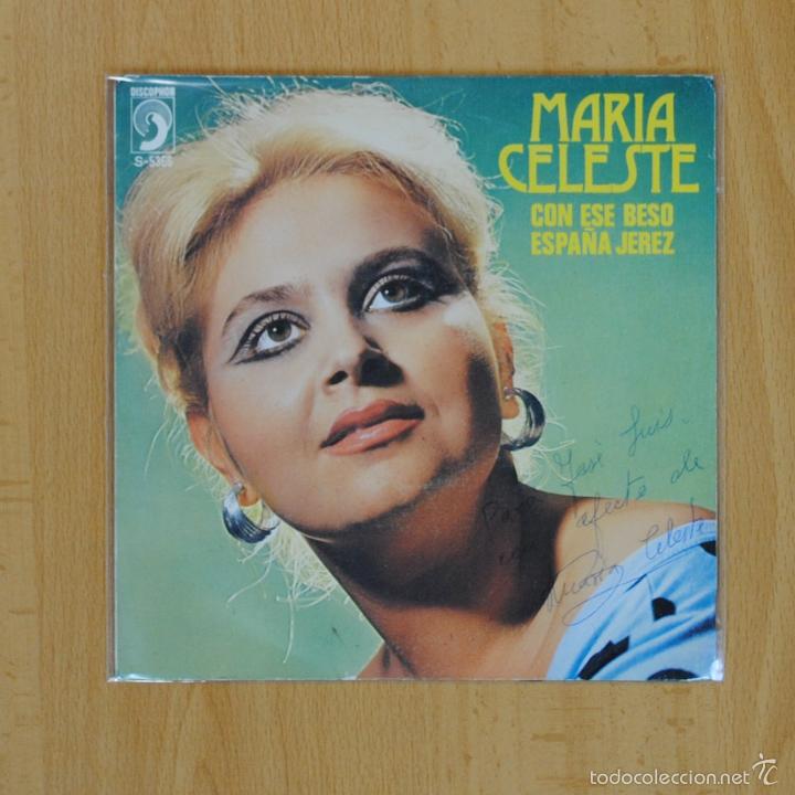 Discos de vinilo: MARIA CELESTE - CON ESE BESO - SINGLE - Foto 1