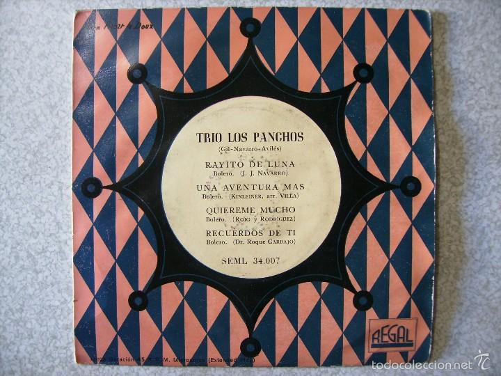 Disques de vinyle: TRIO LOS PANCHOS.RAYITO DE LUNA + 3...EX
