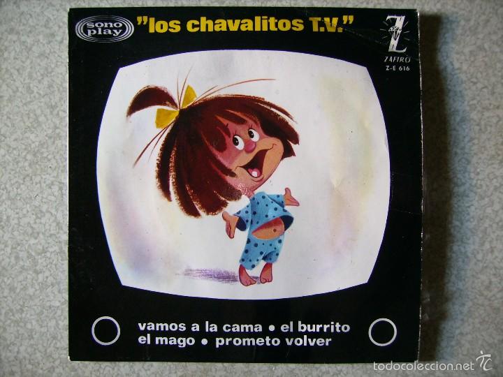 Discos de vinilo: LOS CHAVALITOS T.V....VAMOS A LA CAMA + 3...EX - Foto 1