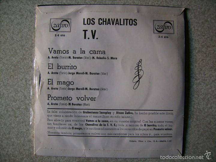 Discos de vinilo: LOS CHAVALITOS T.V....VAMOS A LA CAMA + 3...EX - Foto 2