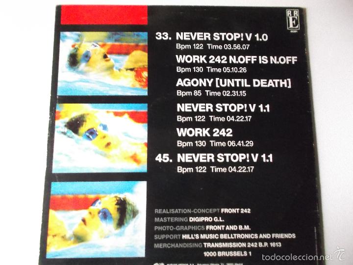 Discos de vinilo: FRONT 242 - NEVER STOP - Foto 2