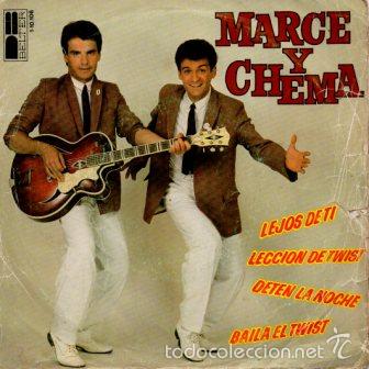 Disques de vinyle: MARCE Y CHEMA - LECCIÓN DE TWIST+ LEJOS DE TI + DETEN LA NOCHE + BAILA EL TWIST - EP 1980 BELTER