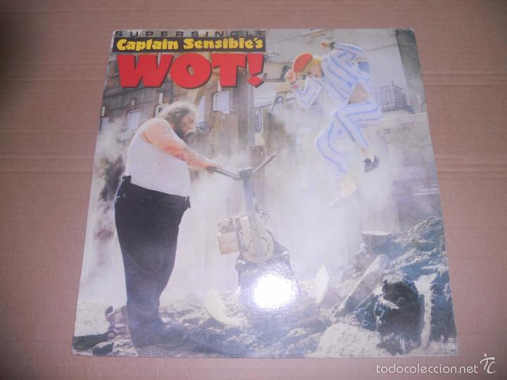 Discos de vinilo: CAPTAIN SENSIBLE (MX) WOT +1 TRACK A&Ntilde;O 1982 - Foto 1