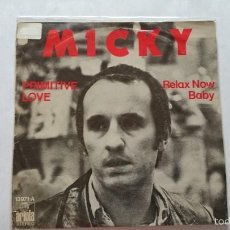 Discos de vinilo: MICKY - PRIMITIVE LOVE (ENGLISH VERSION) / RELAX NOW BABY (1975)