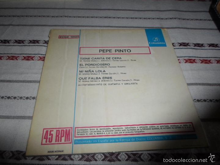 Discos de vinilo: PEPE PINTO MI NI&Ntilde;A LOLA - Foto 2