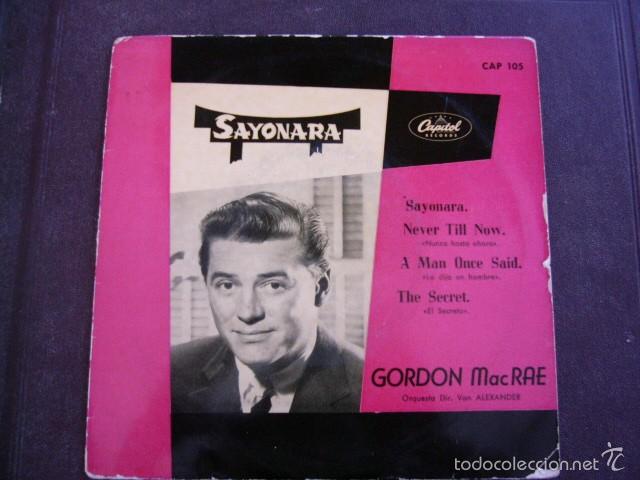 Discos de vinilo: Gordon MacRae Sayonara EP 1958 - Foto 1