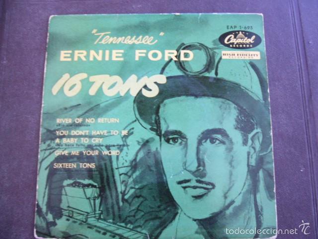 Discos de vinilo: Ernie Ford 16 Tons EP 1958 - Foto 1