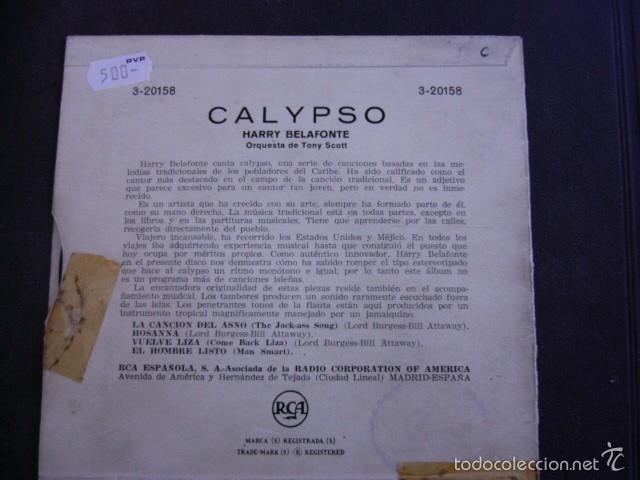 Discos de vinilo: Harry Belafonte Calypso EP 1957? - Foto 2