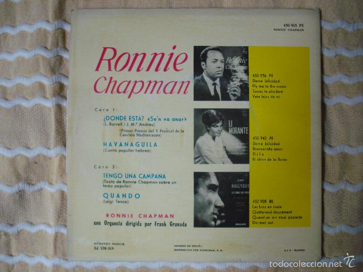 Discos de vinilo: RONNIE CHAPMAN EP  PHILIPS 1963 - Foto 2