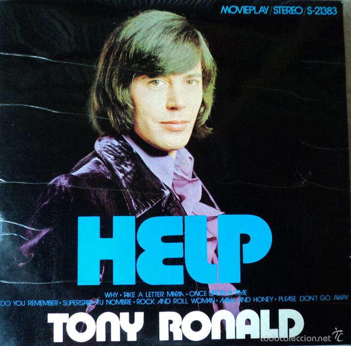 Discos de vinilo: Tony Ronald - Help - Edici&oacute;n de 1971 de Espa&ntilde;a - Foto 1