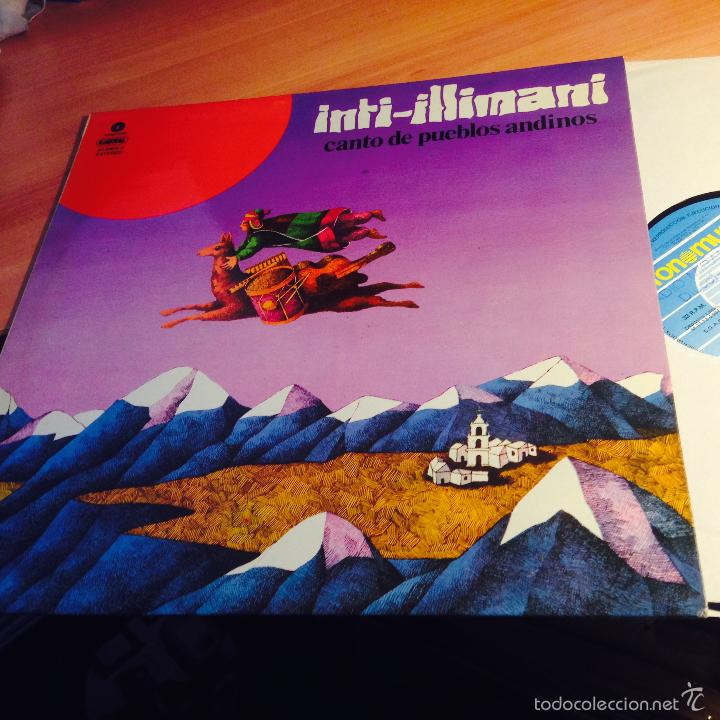Disques de vinyle: INTI-ILLIMANI (CANTO DE PUEBLOS ANDINOS) LP ESPA&Ntilde;A 1986 (B-13)