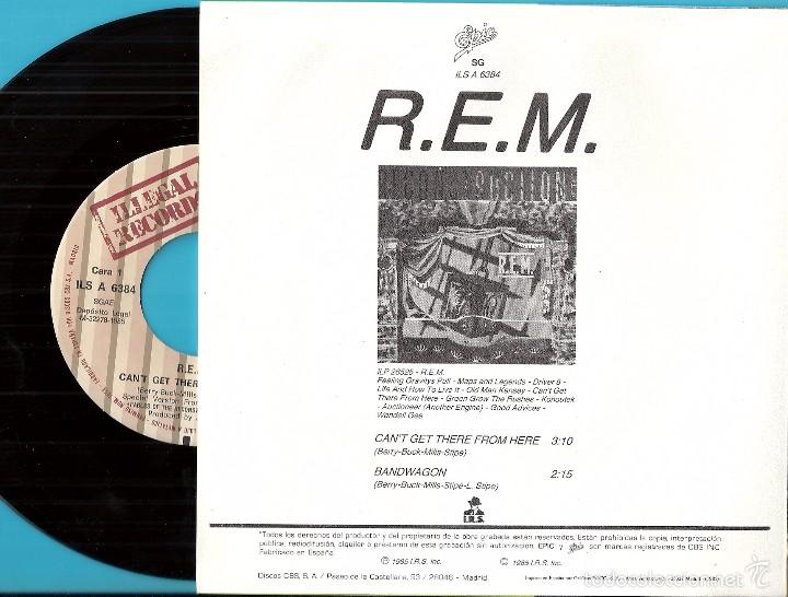 Discos de vinilo: R.E.M. - SINGLE ESPA&Ntilde;A - CAN&acute;T GET THERE FROM HERE / BANDWAGON - Foto 2