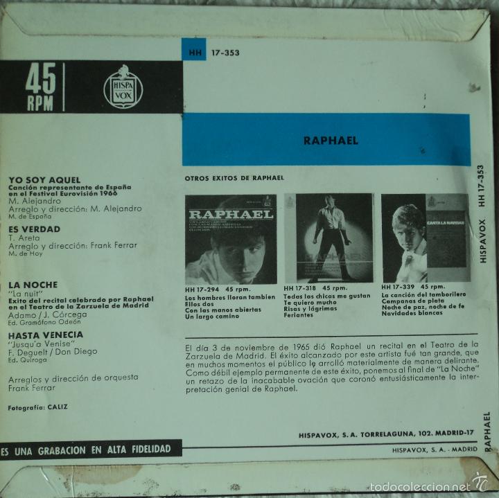Discos de vinilo: Raphael - Yo soy aquel - Edici&oacute;n de 1966 de Espa&ntilde;a - Foto 2