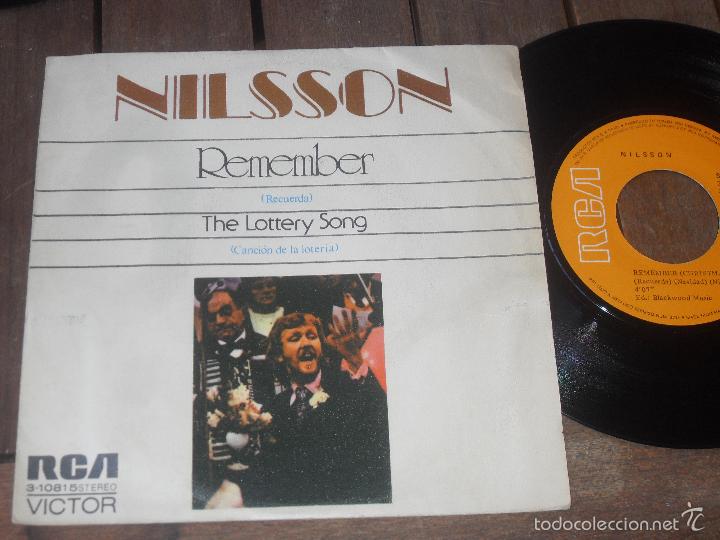 Discos de vinilo: NILSSON single Remember Made in Spain 1972 - Foto 1