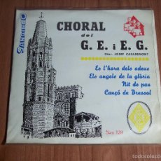 Discos de vinilo: EP CHORAL DEL G.E. I E.G. (ES L'HORA DELS ADEUS / ELS ANGELS DE LA GLÒRIA / + 2) SANDIEGO 1965. Lote 56268089