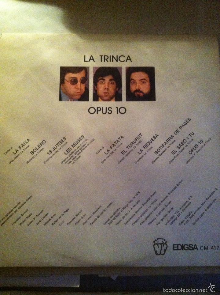 Discos de vinilo: la trinca - opus - Foto 2