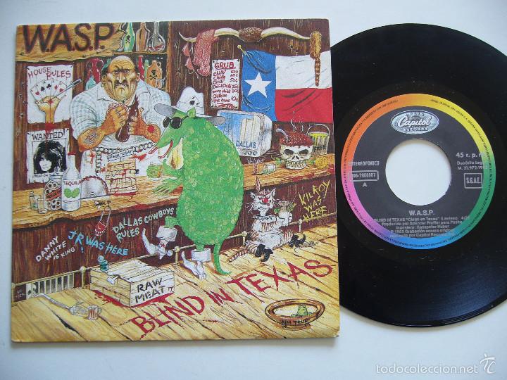 Discos de vinilo: WASP Single Blind in Texas edici&oacute;n espa&ntilde;ola - Foto 1
