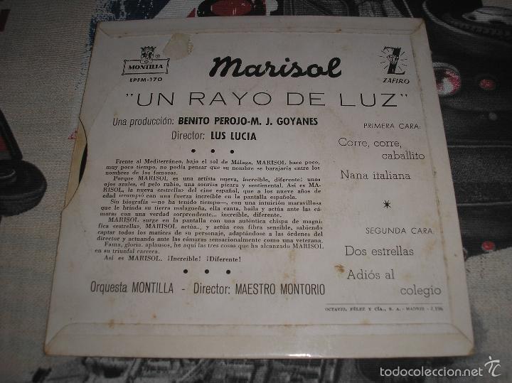 Discos de vinilo: MARISOL - EP DE 1960 - CORRE, CORRE CABALLITO + 3 - Foto 2