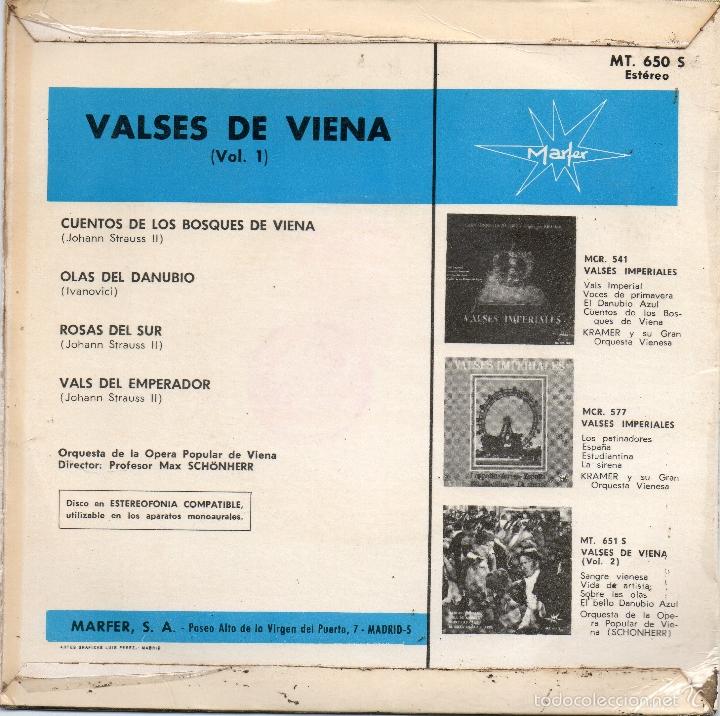 Discos de vinilo: VALSES DE VIENA - VOL.1 - CUENTOS DE LOS BOSQUES - E.P. - Foto 2