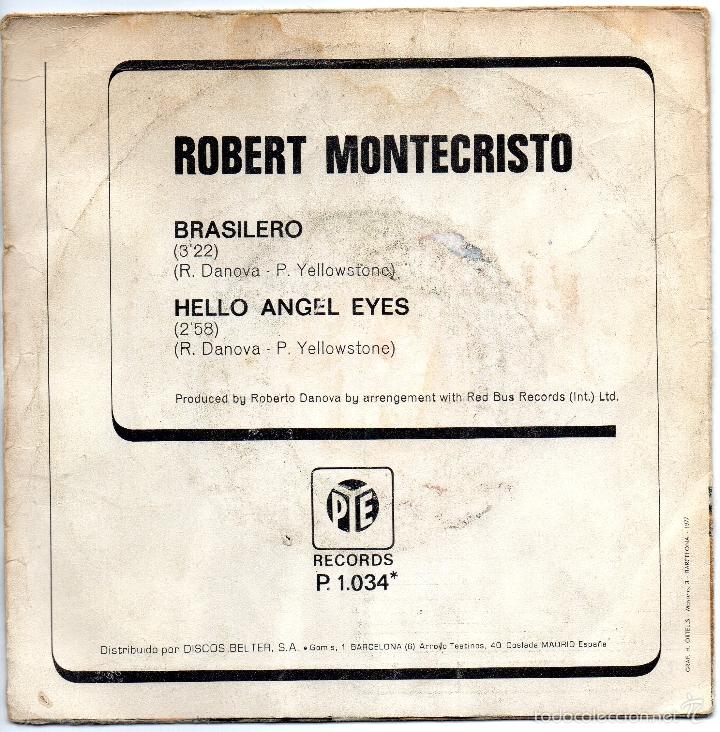 Discos de vinilo: ROBERT MONTECRISTO - BRASILERO - SINGLE - Foto 2