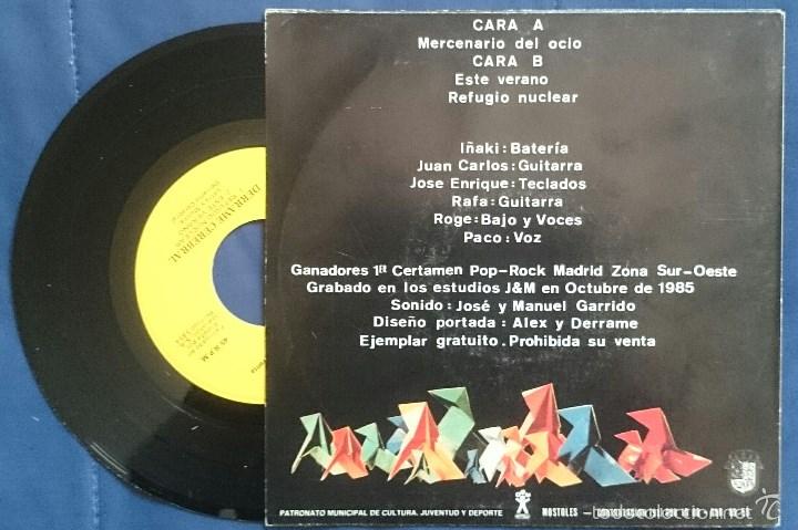 Discos de vinilo: Derrame Cerebral: Mercenario del Ocio / Este verano - Refugio Nuclear. Single promo 1985. NM/EX - Foto 2 - 56332758